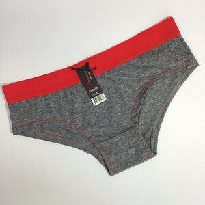 Vision Intimate Red and Gray Panties Underwear - Size Large
